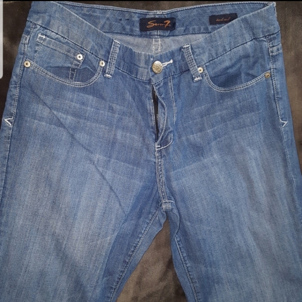 SEVEN7 BOOT CUT JEANS SEXY FIT ~ Medium Wash NEW - Picture 3 of 8